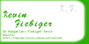 kevin fiebiger business card